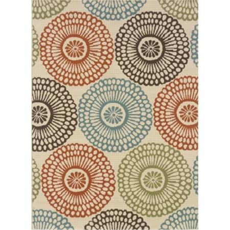 Sphinx By Oriental Weavers Rug, Montego 697J6 3x5 Rectangle - Beige/ Blue-Polypropylene M697J6073135ST